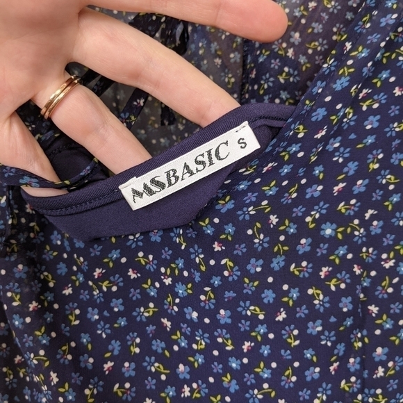 Olsenboye Micro Floral Ruffled Prairie Maxi Dress - Picture 7 of 7